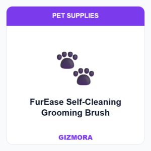 FurEase Self-Cleaning Grooming Brush